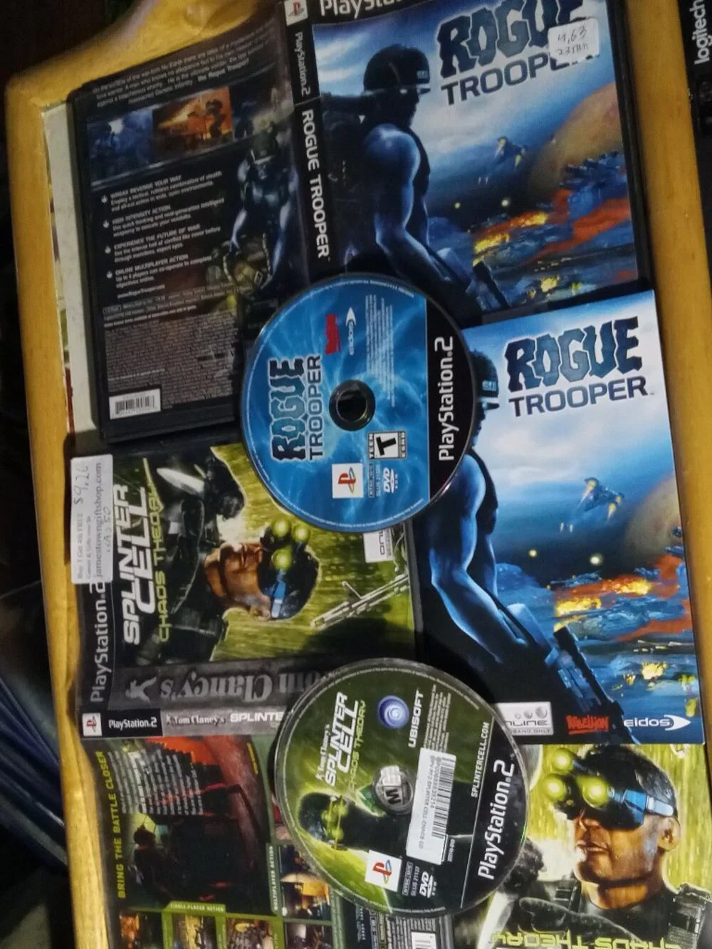 2 PS2 Game Lot Rogue Trooper + Splinter Cell Chaos Theory Playstation 2 Games